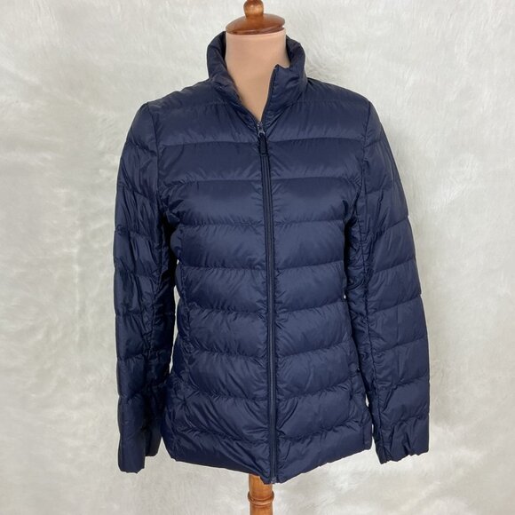 Quince Navy Blue Lightweight Down Packable Puffer Jacket M - Picture 1 of 8